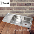 Double big bowl kitchen sink with drainboard